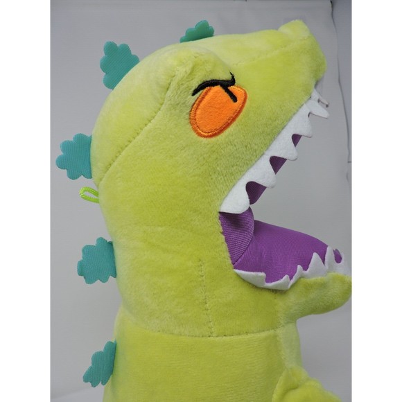 Nickelodeon Rugrats Large 16 inch Reptar Dinosaur Plush Stuffed Toy Green Purple - Picture 7 of 10